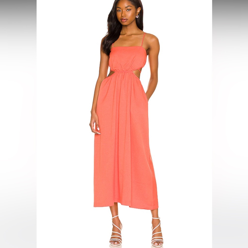 Line & Dot Skylar Maxi Dress in Tangerine